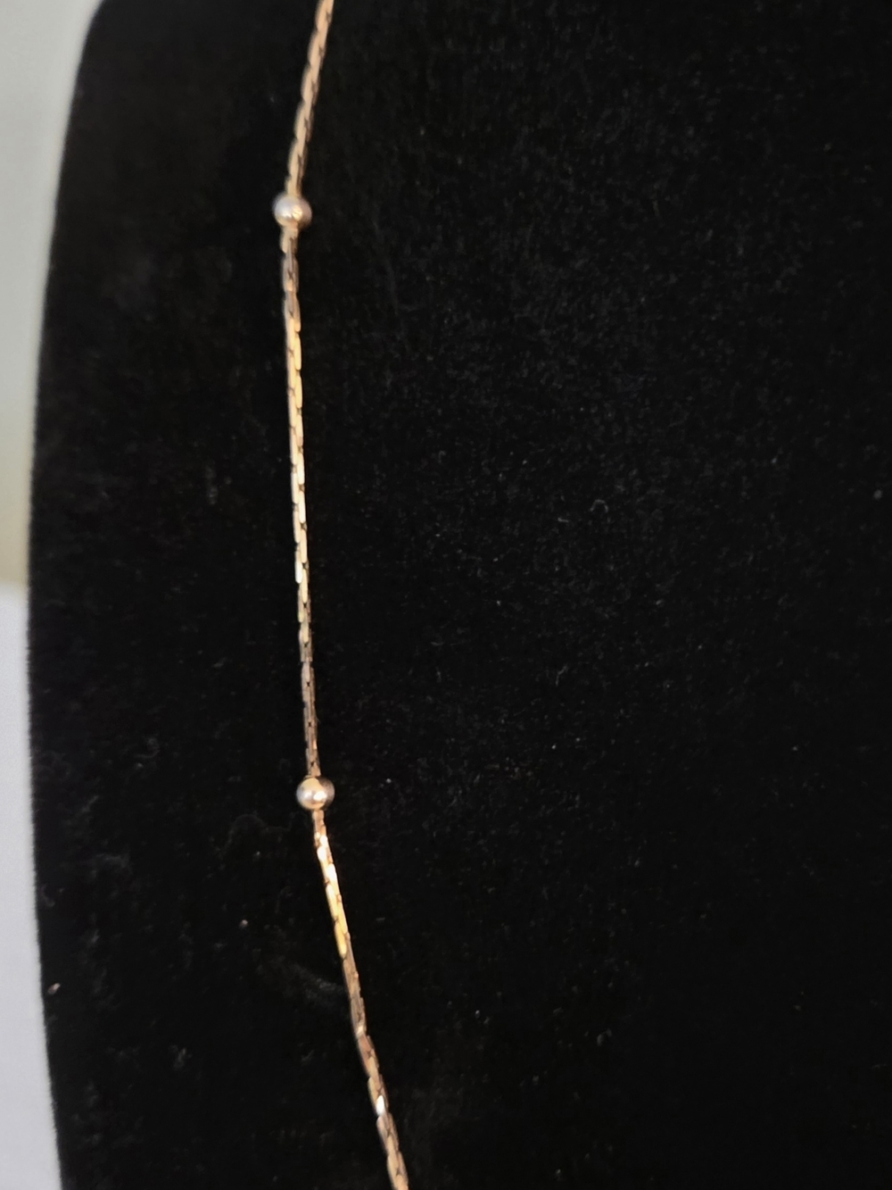 Vintage Signed Napier Dainty Gold Bead Station Necklace - Women Jewelry - Picture 3 of 4